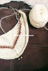 Raw processed fleece to shawl