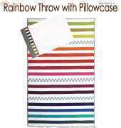 Marinda Stewart-Rainbow Throw with Pillowcase-Free Pattern