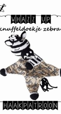 WHAZZ UP - Sandra Vriezema - Zebra Cuddle Lovey Blanket - Knuffeldoekje Zebra - Dutch