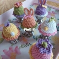 Gek op Haken - Vrolijk Haakmeisje - Jantine Flach - Egg warmers Happy - Eierwarmers Happy - Dutch