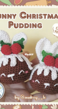Audrey Lilian Crochet - Audrey Lilian - Bunny Christmas Pudding - Free