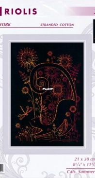 Riolis 2174 - Cats. Summertime - Blackwork