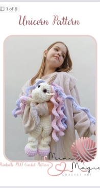 Mimi Magic Crochet Art - Monika Peshtani - Unicorn
