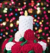 Annies Crafts  - Candle and Roses Centerpiece - free