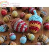 Willow Yarns Sweet Striped Acorns Knit & Crochet Pattern - Free