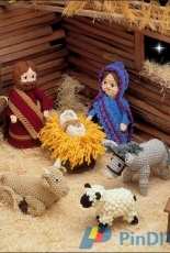 Annies Attic  - Cynthia Harris - EC00077 Crochet Creche and Crochet Creche Compliments