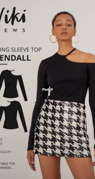 Viki Sews  - Kendall long sleeve top  - English