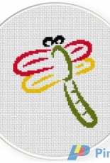 Daily Cross Stitch - Simple Dragonfly
