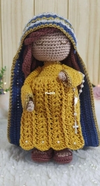Artes em Crochê - Zélia Campestrini - Pregnant Our Lady - Nossa Senhora Grávida - Portuguese