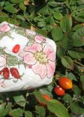 Faby Reilly Wild rose biscornu
