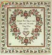 Rosewood Manor Q-1117 - Baltimore Rose Wedding Sampler