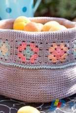 Schachenmayr S9470 - Basket with Granny Squares Edge - Free