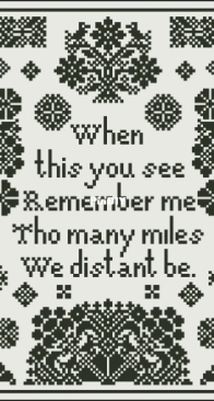 Modern Folk Embroidery - When this you see, Remember me  XSD+PCS