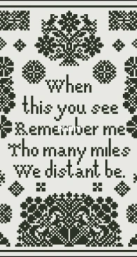 Modern Folk Embroidery - When this you see, Remember me  XSD+PCS