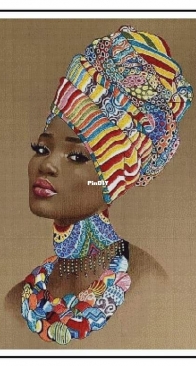Abakan - African Lady In A Turban by Urszula Przygrodzka