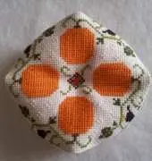 biscornu pumpkin