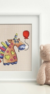 Unicorn With Balloon by Olga Korneeva