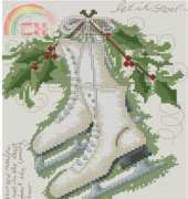 Winter Vintage Skates by Elizabeth Spurlock from Cross Stitch & Needlework January 2014 XSD