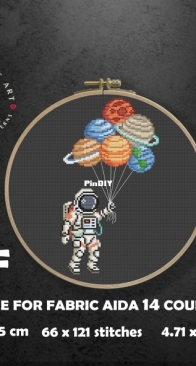 Max Stitches Art - Astronaut by Liudmila