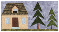 Such a Sew and Sew - Charlie's House FPP Quilt Block - 11" x 6"