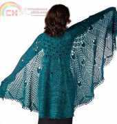 Pretty As A Peacock Shawl by Jae Koscierzynski