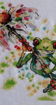Frog with flower