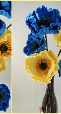 Crocheted Oriental Poppies