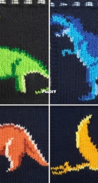 Ruby and the Foxes - Dinosaur Intarsia - English