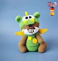 Crochet Wonders Design - Crochet Funny Bear - Olga Kurchenko - Dragon Clothes for 18 cm Toy