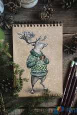 Animals in Sweaters - Reindeer by Ekaterina Gafenko and Mila Vozhd