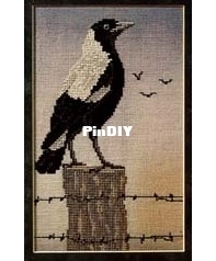 Magpie by Jill Oxton from Jill Oxtons Cross Stitch Australia 15 PCS
