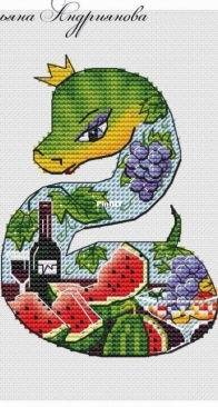 Tantana Stitch - Snake - Watermelon Happiness by Tatyana Andriyanova/ Kupriyanova