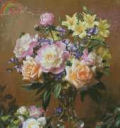 I Love CrossStitch AW-009 - Flowers Tell What Words Can Never Speak So Well
