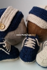 my boy hat and booties crochet set
