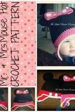 The Little Bucket Boutique- Elizabeth Roggasch - Mr and Mrs Mouse Hat - Free