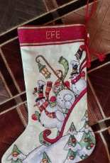 Three sliding snowman stocking - Dimensions