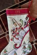 Three sliding snowman stocking - Dimensions