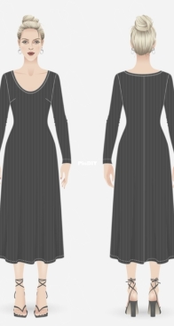 Helper Sew - Irina Romasheva - Lexi Dress - Платье Лекси - Sizes 84-104 - Russian