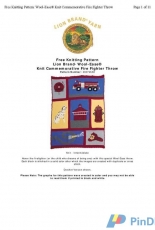 Lion Brand Yarn-20079KAD-Commemorative Fire Fighter Throw-Free