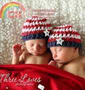 Crochet by Jennifer- Jennifer Dougherty-Star and Stripes Beanie