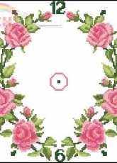 Vervaco 40.430 Clock with small roses pcs