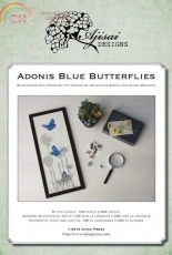 Ajisai Designs Adonis Blue Butterflies, Blackwork