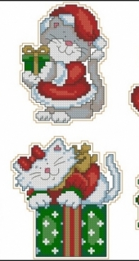 Design Works 1681 Holiday Kitties Ornament Set PCS + XSD