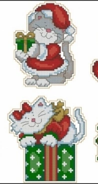 Design Works 1681 Holiday Kitties Ornament Set PCS + XSD