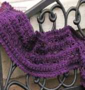 Purple Peacock Scarf - Susan Huxley - English