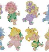 The Vermillion Stitchery 70200 Flower Babies XSD