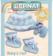 Bernat - 225 - Babys hat and booties to crochet - Free