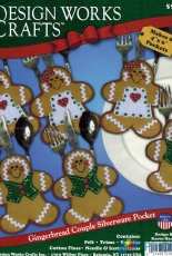 Design Works - 5528 - Gingerbread Couple Silverware Pockets Felt pattern