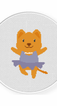 Daily Cross Stitch - Cat In Tutu