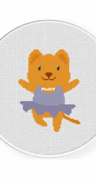 Daily Cross Stitch - Cat In Tutu